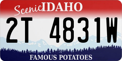 ID license plate 2T4831W