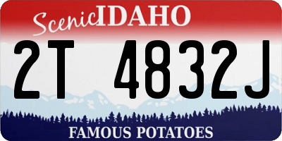 ID license plate 2T4832J