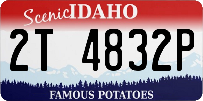 ID license plate 2T4832P