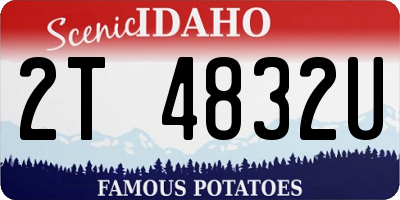 ID license plate 2T4832U