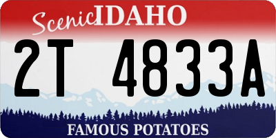ID license plate 2T4833A