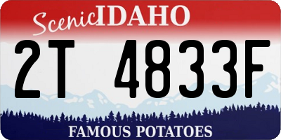 ID license plate 2T4833F