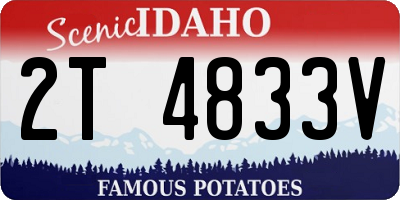 ID license plate 2T4833V