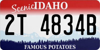 ID license plate 2T4834B