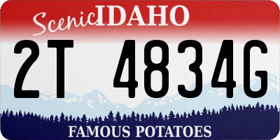 ID license plate 2T4834G
