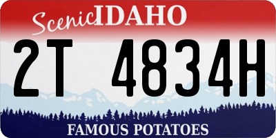 ID license plate 2T4834H