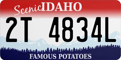 ID license plate 2T4834L