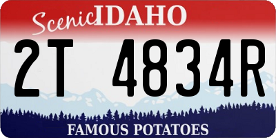 ID license plate 2T4834R