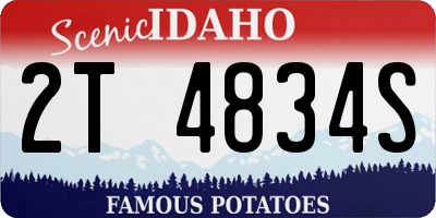 ID license plate 2T4834S