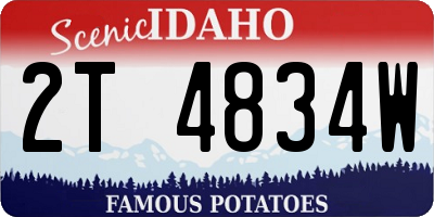 ID license plate 2T4834W