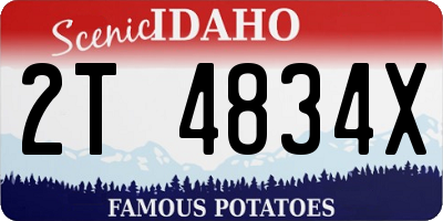 ID license plate 2T4834X