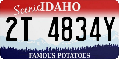 ID license plate 2T4834Y