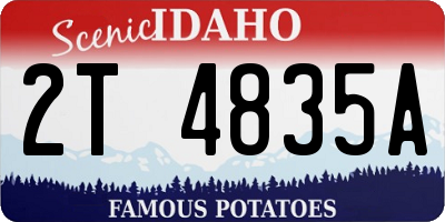 ID license plate 2T4835A