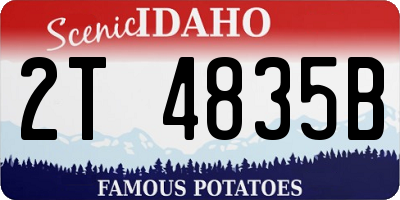 ID license plate 2T4835B