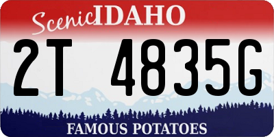 ID license plate 2T4835G