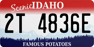 ID license plate 2T4836E