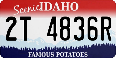 ID license plate 2T4836R
