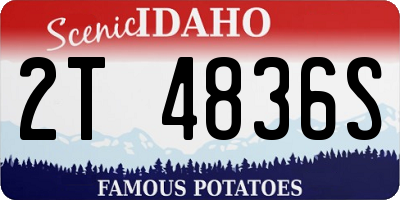 ID license plate 2T4836S