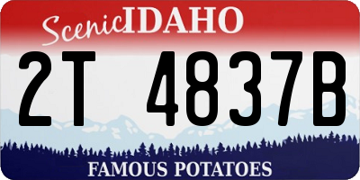 ID license plate 2T4837B