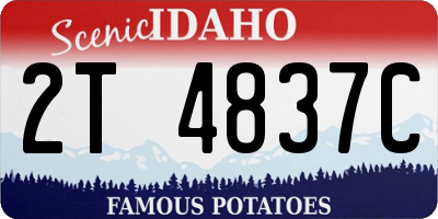 ID license plate 2T4837C