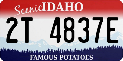 ID license plate 2T4837E