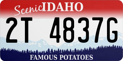 ID license plate 2T4837G