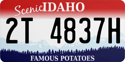 ID license plate 2T4837H