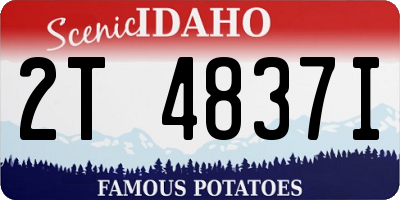 ID license plate 2T4837I