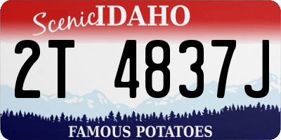 ID license plate 2T4837J