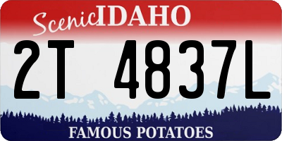 ID license plate 2T4837L