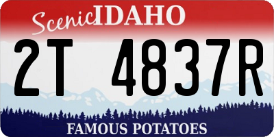ID license plate 2T4837R