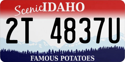 ID license plate 2T4837U