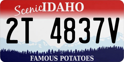 ID license plate 2T4837V