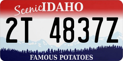 ID license plate 2T4837Z