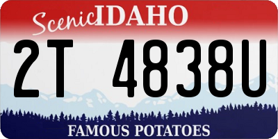 ID license plate 2T4838U