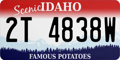 ID license plate 2T4838W