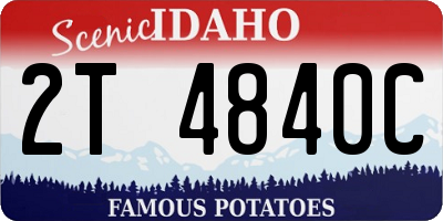 ID license plate 2T4840C