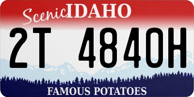 ID license plate 2T4840H