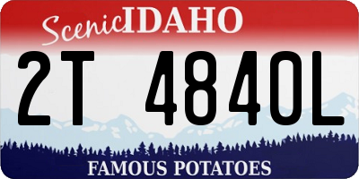 ID license plate 2T4840L