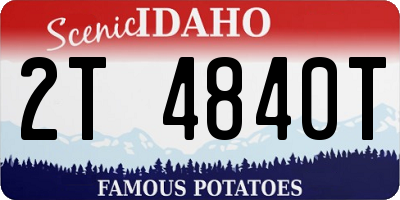 ID license plate 2T4840T