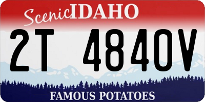 ID license plate 2T4840V