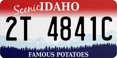 ID license plate 2T4841C