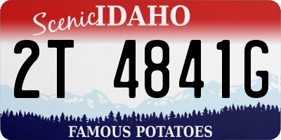 ID license plate 2T4841G