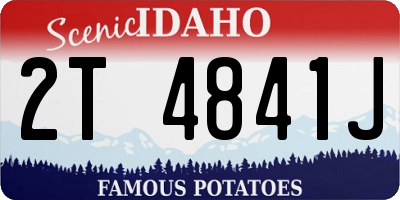 ID license plate 2T4841J