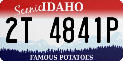 ID license plate 2T4841P