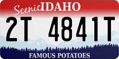 ID license plate 2T4841T