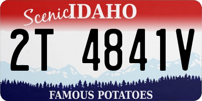 ID license plate 2T4841V