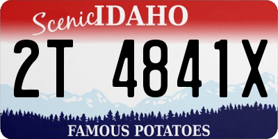 ID license plate 2T4841X
