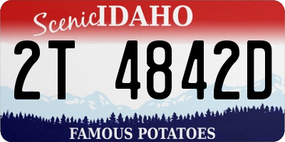 ID license plate 2T4842D