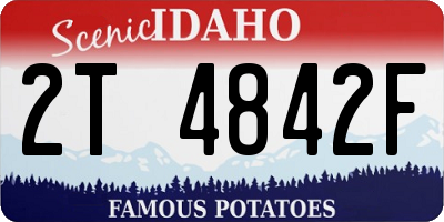 ID license plate 2T4842F